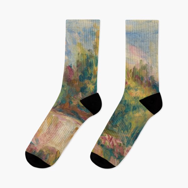 Item preview, Cabanon Pres Des Colettes by Pierre-Auguste Renoir: Lush Impressionist Garden Poster designed and sold by artofuniverse.