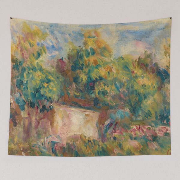 Item preview, Cabanon Pres Des Colettes by Pierre-Auguste Renoir: Lush Impressionist Garden Poster designed and sold by artofuniverse.