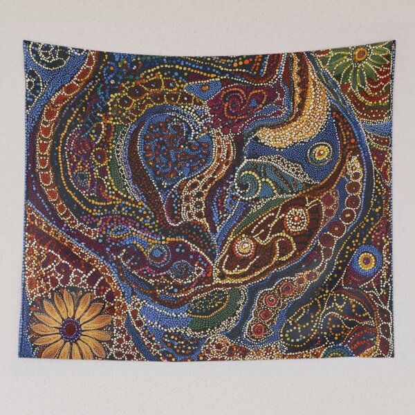 Item preview, Aboriginal Inspired Dot Art - Australian Floral designed and sold by GrinGalore.