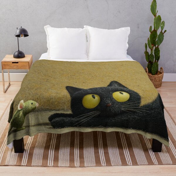 Item preview, Black cat and mouse interaction designed and sold by anytka.
