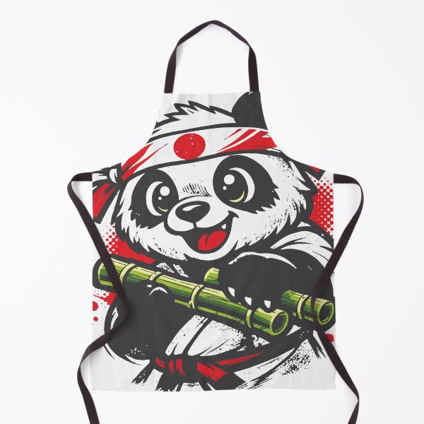 Item preview, A humorous panda chef character. The combination of bold outlines, halftone dots and grunge textures creates designed and sold by Dejbar.