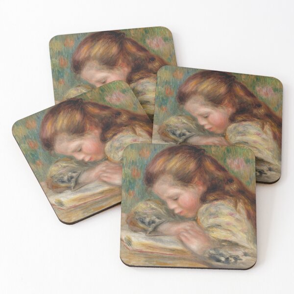 Item preview, Child Reading Enfant Lisant by Pierre-Auguste Renoir: Impressionist Fine Art Print designed and sold by artofuniverse.