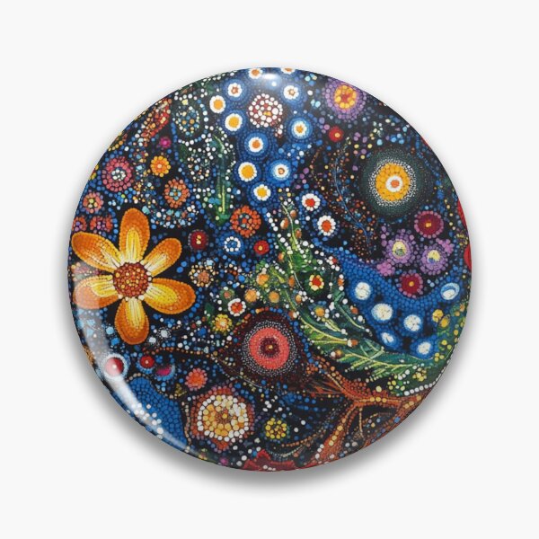 Item preview, Aboriginal Inspired Dot Art - Flower Arrangement designed and sold by GrinGalore.