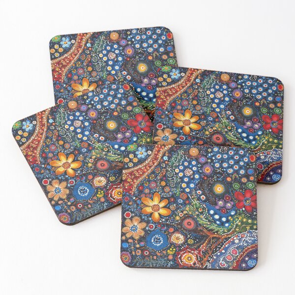 Item preview, Aboriginal Inspired Dot Art - Flower Arrangement designed and sold by GrinGalore.