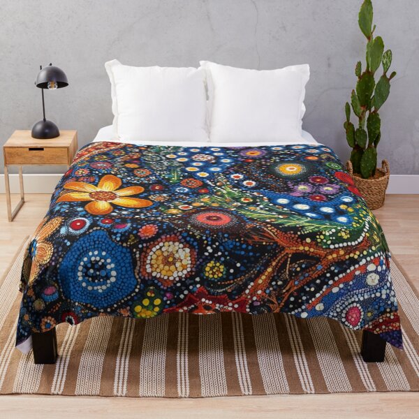 Item preview, Aboriginal Inspired Dot Art - Flower Arrangement designed and sold by GrinGalore.