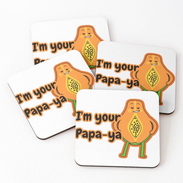 Item preview, Papa-Ya Papaya Funny Dad Flex Pun Art designed and sold by The-Melon-Cart.