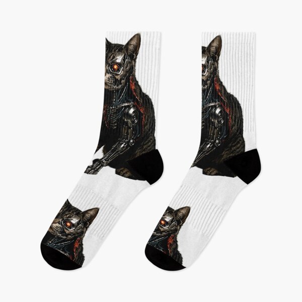 Item preview, Cybernetic Metallic Cat with Exposed Robot Face – Futuristic Animal Art designed and sold by Naturalite19.