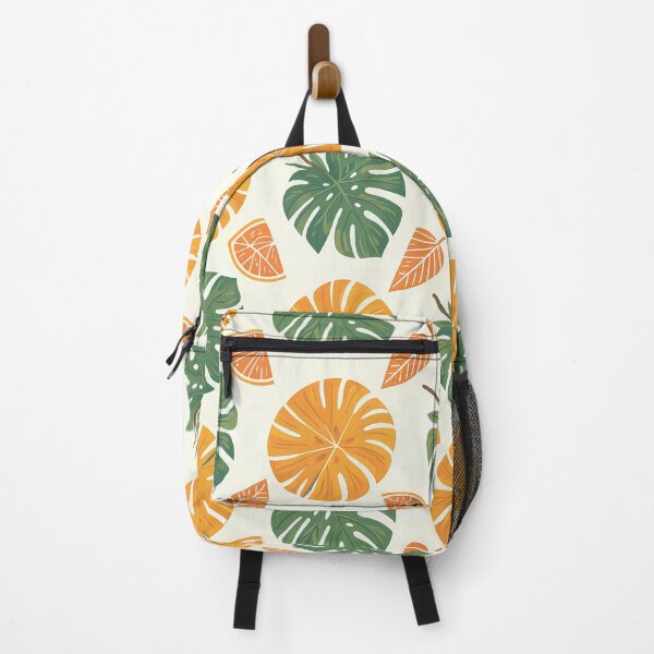 Item preview, Tropical Citrus & Monstera Leaf Pattern | Summer Fruit Botanical Design designed and sold by Print culturee.