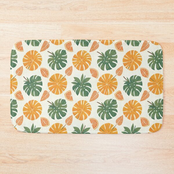 Item preview, Tropical Citrus & Monstera Leaf Pattern | Summer Fruit Botanical Design  designed and sold by Print culturee.