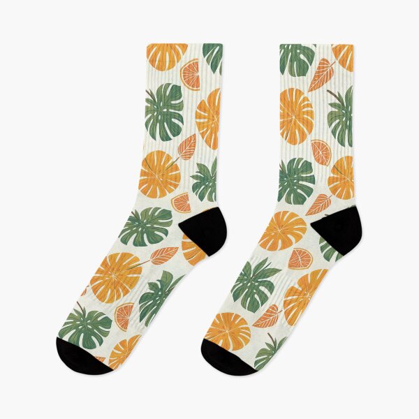 Item preview, Tropical Citrus & Monstera Leaf Pattern | Summer Fruit Botanical Design  designed and sold by Print culturee.