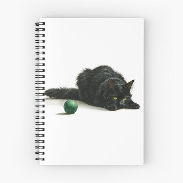 Item preview, Black cat watching green ball designed and sold by anytka.