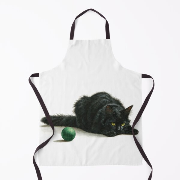 Item preview, Black cat watching green ball designed and sold by anytka.