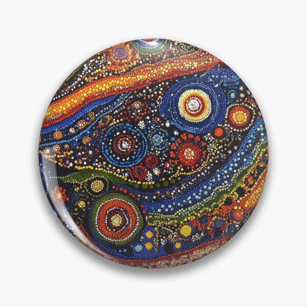 Item preview, Aboriginal Inspired Dot Art - Australian Floral Circles designed and sold by GrinGalore.