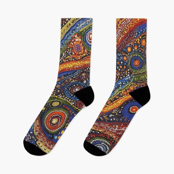 Item preview, Aboriginal Inspired Dot Art - Australian Floral Circles designed and sold by GrinGalore.