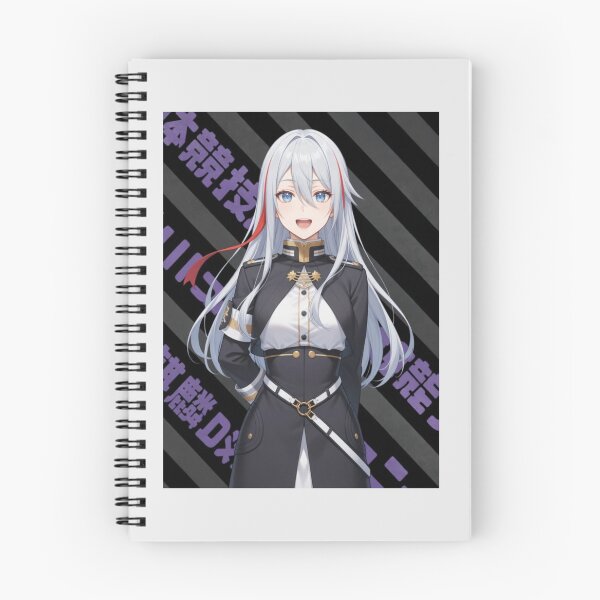 Item preview, SILVER HAIRED MILITARY ANIME GIRL-ELEGANT COMMANDER AESTHETIC STICKER designed and sold by ascendzero.