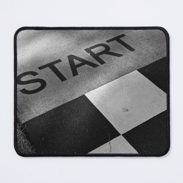 Item preview, Starting line inspirational black and white vintage photograph poster art print designed and sold by Astrid Arkhangelsky.