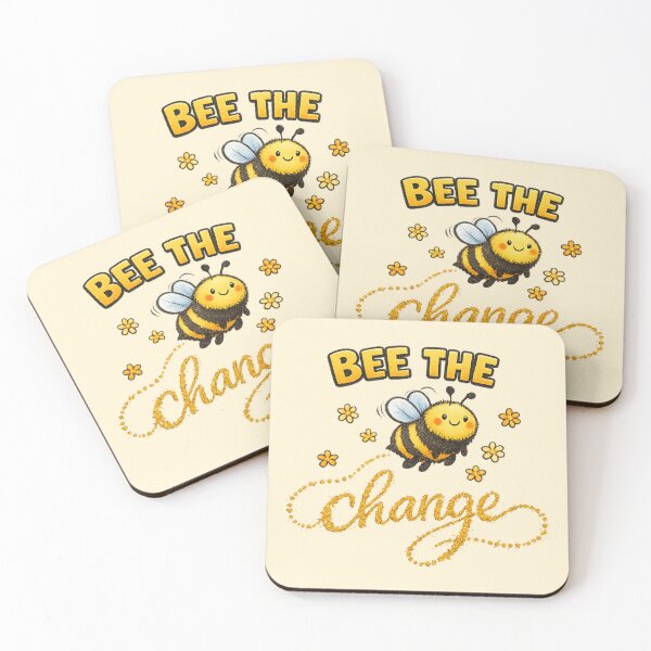 Item preview, Bee The Change Bumblebee Positive Nature Quote designed and sold by ChirpInc.