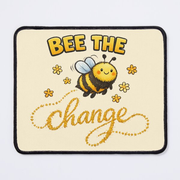 Item preview, Bee The Change Bumblebee Positive Nature Quote designed and sold by ChirpInc.