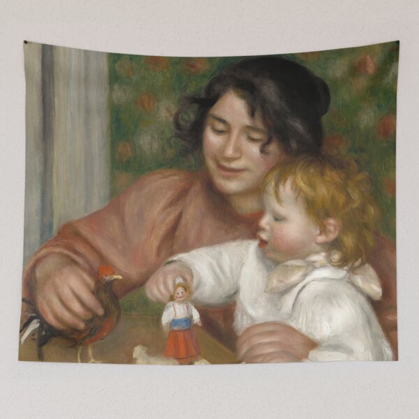 Item preview, Child With Toys Gabrielle and the Artists Son Jean by Pierre-Auguste Renoir: Impressionist Nursery Poster designed and sold by artofuniverse.