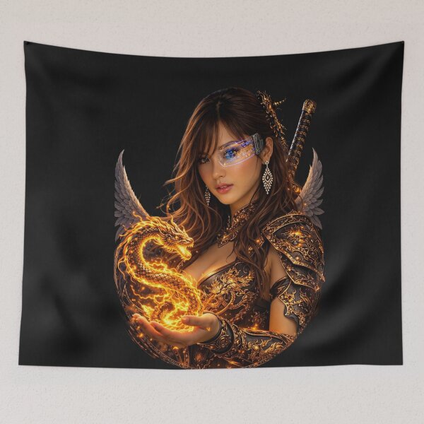 Item preview, Dragon Spirit Cyber Samurai – Japanese Cyberpunk Warrior designed and sold by Dragon-Samurai.