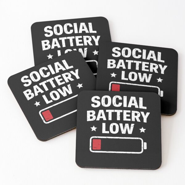 Item preview, Social Battery Low – Funny Introvert Humor Design designed and sold by PaulaDesignCo.