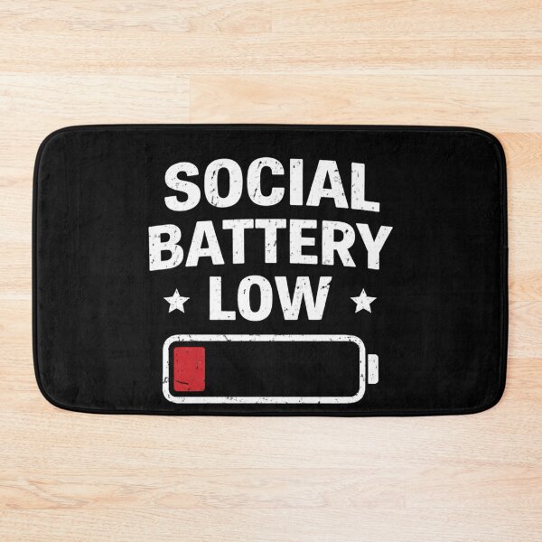Item preview, Social Battery Low – Funny Introvert Humor Design designed and sold by PaulaDesignCo.