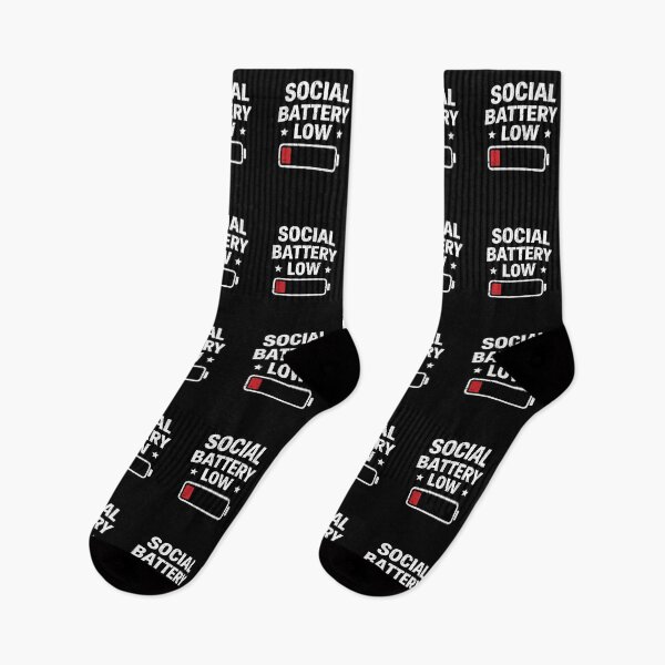 Item preview, Social Battery Low – Funny Introvert Humor Design designed and sold by PaulaDesignCo.