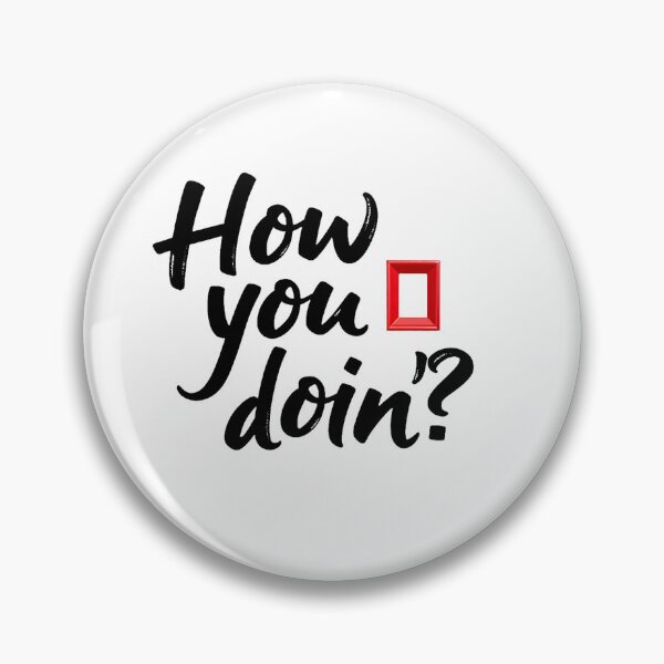 Item preview, How You Doin’? – FRIENDS Inspired Pickup Line with Red Frame | Funny Pop‑Culture Sticker & Tee designed and sold by Nene's design.