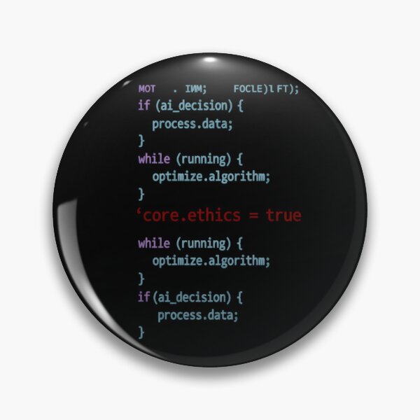 Item preview, Minimalist AI Ethics Code - Wall Art designed and sold by Skaldcraft.