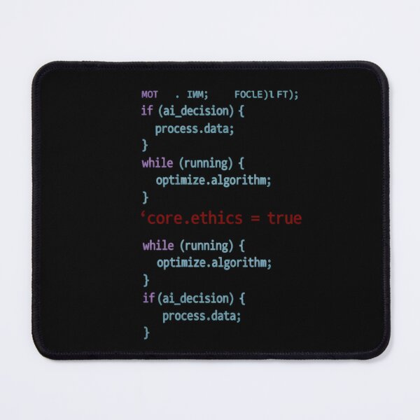 Item preview, Minimalist AI Ethics Code - Wall Art designed and sold by Skaldcraft.