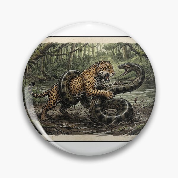 Item preview, JAGUAR VS ANACONDA FEROCIOUS JUNGLE BATTLE designed and sold by Python Designs .