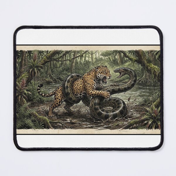 Item preview, JAGUAR VS ANACONDA FEROCIOUS JUNGLE BATTLE designed and sold by Python Designs .