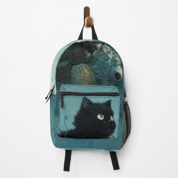 Item preview, Cat rides on pufferfish in water designed and sold by anytka.