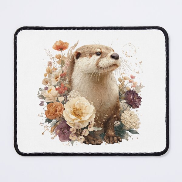 Item preview, Otter with Flowers designed and sold by NicolasGlowArt.