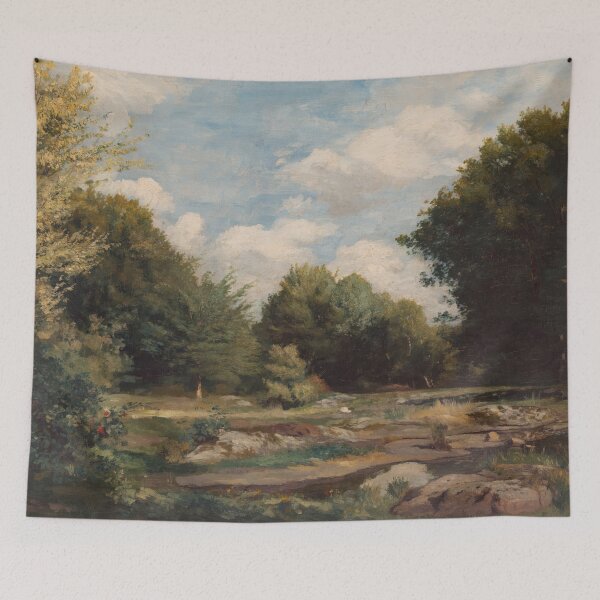 Item preview, Clearing in the Woods by Pierre-Auguste Renoir: Tranquil Impressionist Landscape Poster designed and sold by artofuniverse.