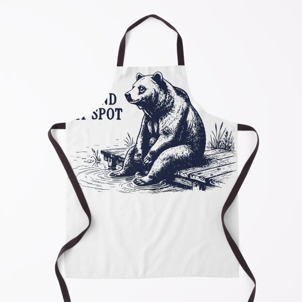 Item preview, Found My Spot Bear – Relaxing Bear Sitting by the Water – Peaceful Nature Bear Illustration designed and sold by TeeVerse27.