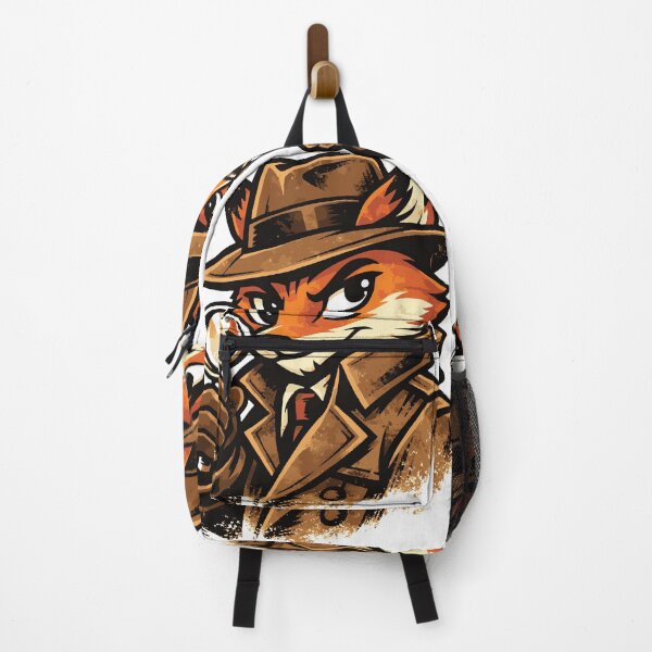 Item preview, A clever fox detective character inspired by classic mystery themes. The grunge brush textures add a vintage feel while keeping designed and sold by Dejbar.