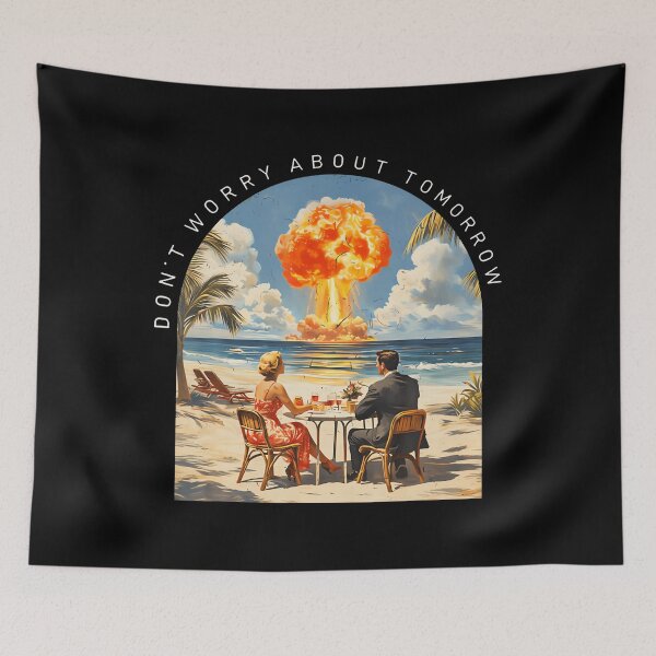 Item preview, Dont Worry About Tomorrow Matthew 634 Christian Dark Humor  designed and sold by puzchresta.
