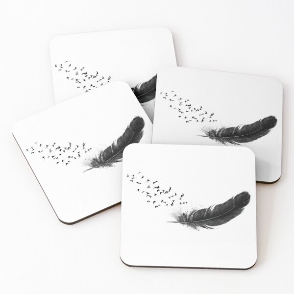 Item preview, Birds flying from a large feather designed and sold by anytka.