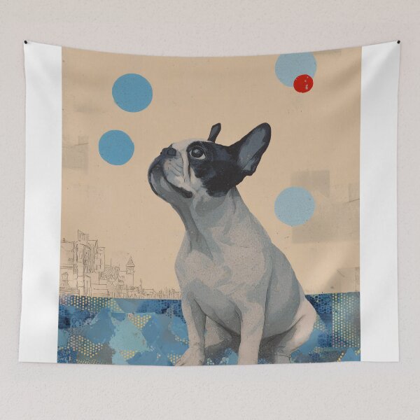 Item preview, French Bulldog and Floating Bubbles designed and sold by lautir.