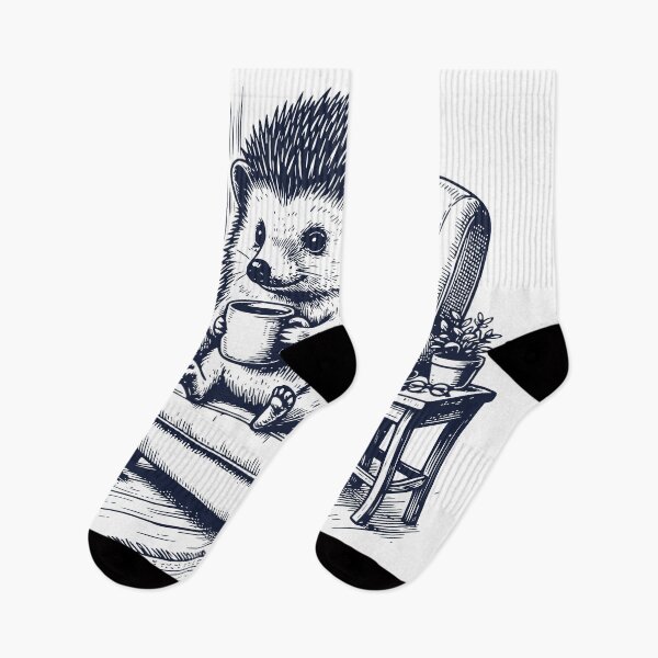 Item preview, Cozy Hedgehog Coffee – Cute Hedgehog in Armchair Drinking Coffee – Relaxing Animal Illustration designed and sold by TeeVerse27.