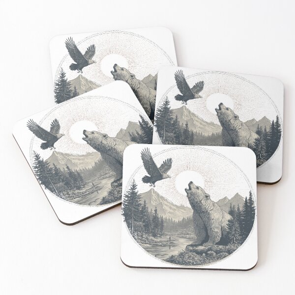 Item preview, Bear and Eagle designed and sold by NicolasGlowArt.