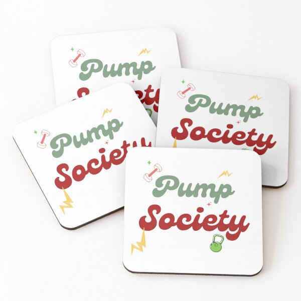 Item preview, Pump Society Retro Gym Workout Typography designed and sold by Sarenay.