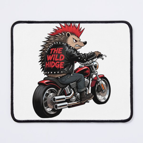 Item preview, The Wild Hedges Hogs – Hellulandian Punk Biker Hedgehog Mascot designed and sold by Hellulandia - no nää ny vaa o tämmöne.
