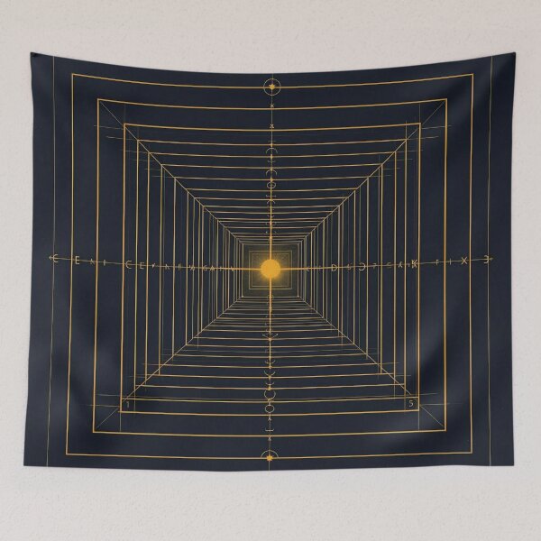 Item preview, Motivation Sacred Geometry Tunnel – Golden Structured Resolve Design designed and sold by ArtivaNest.
