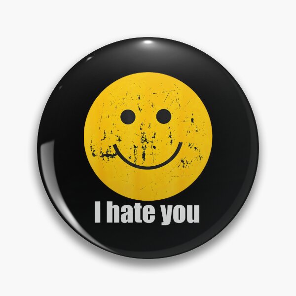 Item preview, I Hate You Retro Vintage Yellow Happy Smile Face I Hate You designed and sold by puzchresta.
