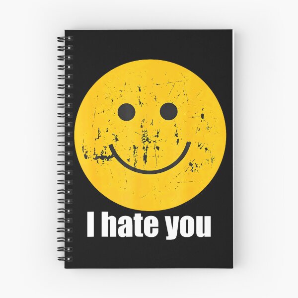 Item preview, I Hate You Retro Vintage Yellow Happy Smile Face I Hate You designed and sold by puzchresta.