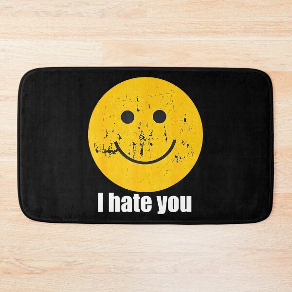 Item preview, I Hate You Retro Vintage Yellow Happy Smile Face I Hate You designed and sold by puzchresta.