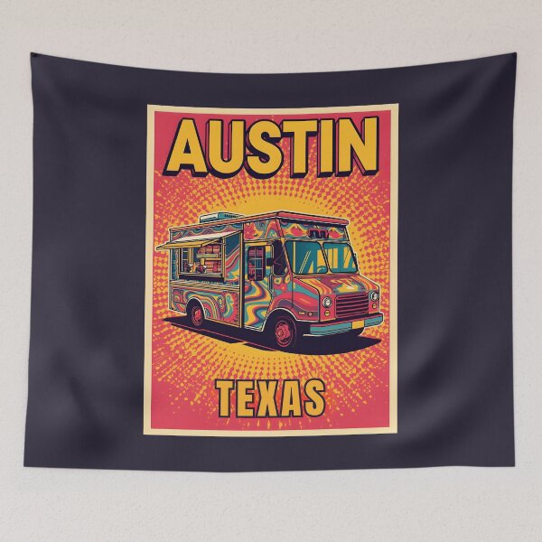 Item preview, A Pop Art Travel Print of Austin - Texas  designed and sold by StudioRedKoala.