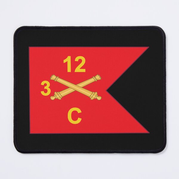 Artikelvorschau, Armee – Charlie-Batterie, 3. Bataillon, 12. Artillerieregiment – Standarte X 300 entworfen und verkauft von Military Insignia Products.